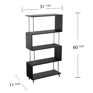 Safavieh Beckerman Five Shelf Asymmetrical Etagere With Iron Frame For Modern Living Rooms HZ1220038