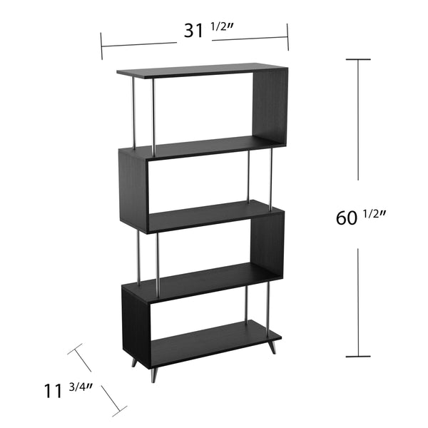 Safavieh Beckerman Five Shelf Asymmetrical Etagere With Iron Frame For Modern Living Rooms HZ1220038