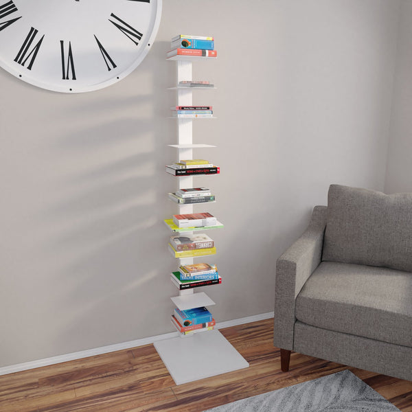 Safavieh Stewartby Slim Iron Tower Bookshelf With 12 Open Shelves For Modern Home Storage HZ1220412