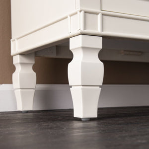 Safavieh Tropman Carved Door Accent Cabinet In Antique White With Turned Legs And Adjustable Shelf HZ1222405