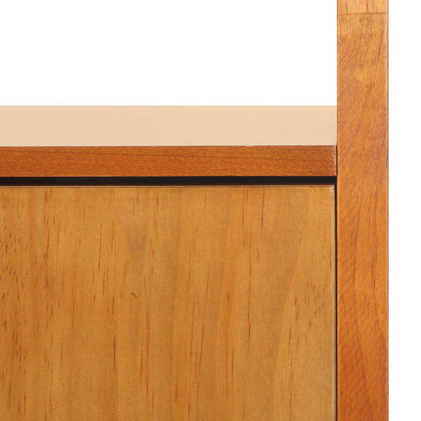 Safavieh Mainebury Tall Slim Open Bookcase Solid Wood And Mdf Shelving For Modern Living Spaces NATURAL HZ1272438