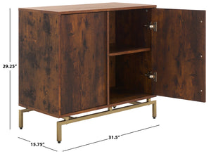 Safavieh Dayforth Anywhere Cabinet Compact Shelving Unit For Living Room Or Home Office Storage ESPRESSO HZ1272805