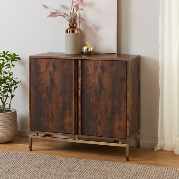 Safavieh Dayforth Anywhere Cabinet Compact Shelving Unit For Living Room Or Home Office Storage ESPRESSO HZ1272805