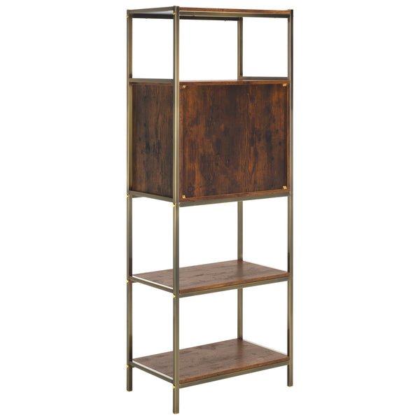 Safavieh Dayforth Tall Bar Cabinet With Mirror Accents Iron Frame Espresso Entertaining Storage ESPRESSO HZ1272841