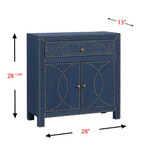 Safavieh Florian Upholstered Storage Cabinet With Nailhead Trim For Entryway Or Dining Room HZ5925