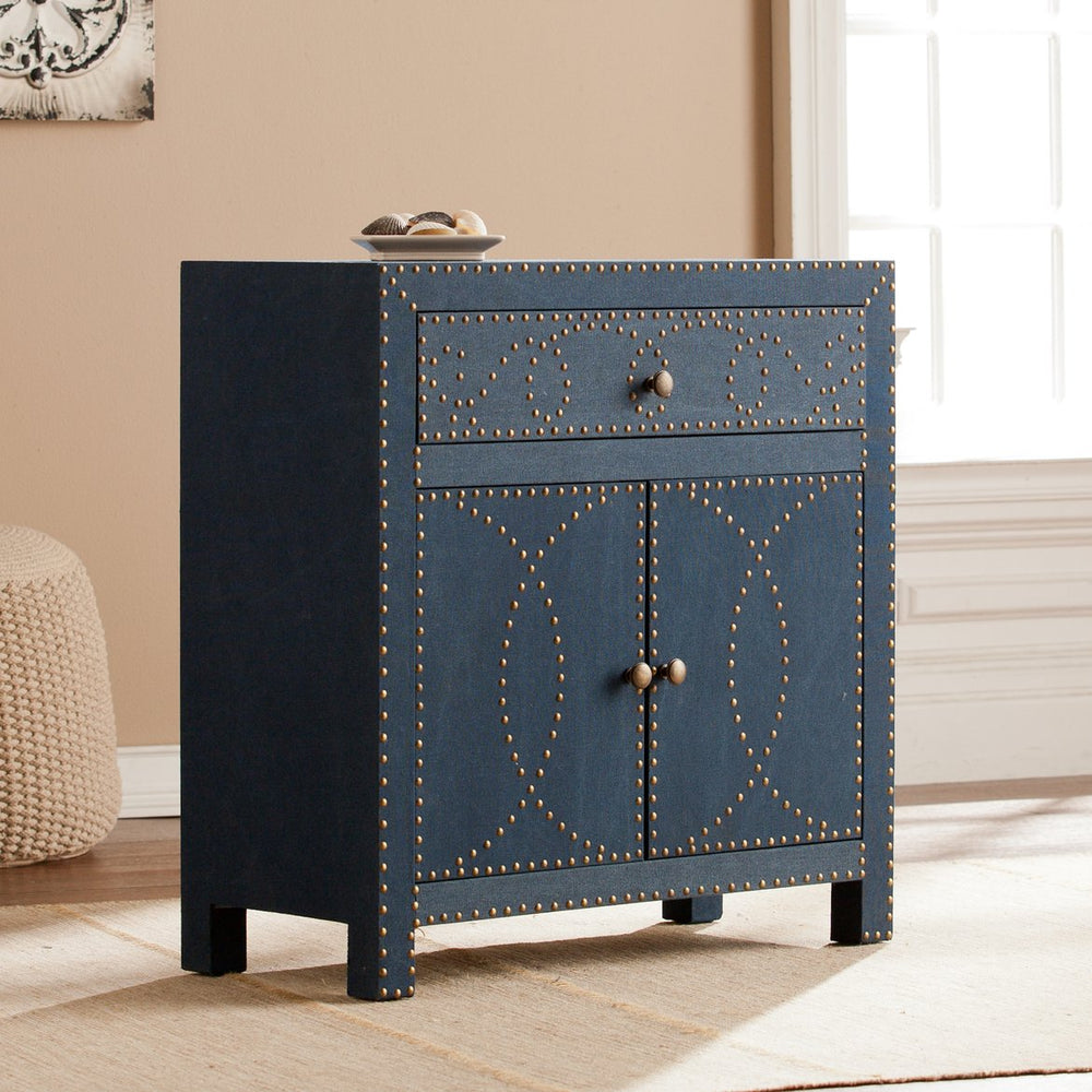 Safavieh Florian Upholstered Storage Cabinet With Nailhead Trim For Entryway Or Dining Room HZ5925