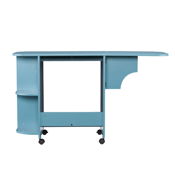 Safavieh Stradville Rolling Craft Station With Expandable Worktop And Four Side Storage Shelves HZ8665