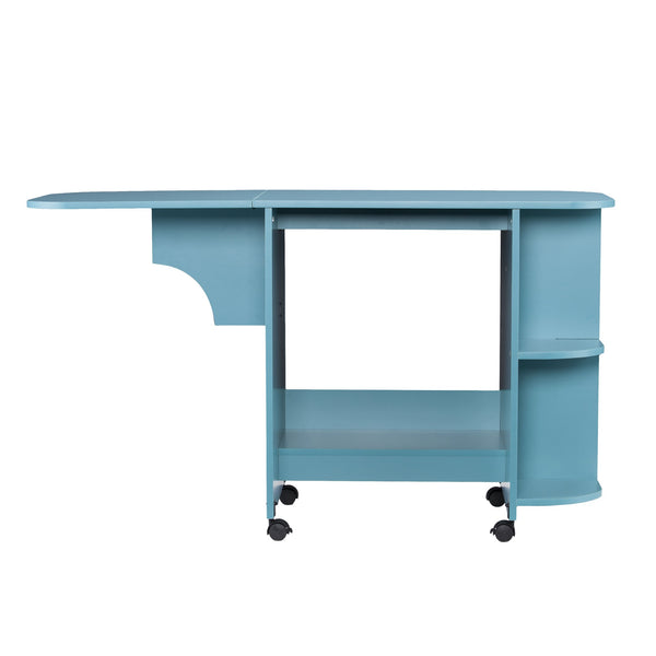 Safavieh Stradville Rolling Craft Station With Expandable Worktop And Four Side Storage Shelves HZ8665