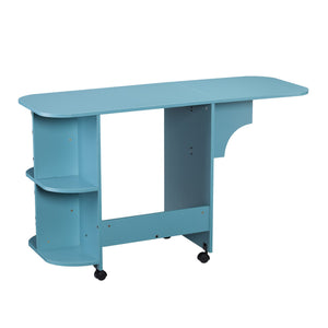 Safavieh Stradville Rolling Craft Station With Expandable Worktop And Four Side Storage Shelves HZ8665