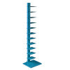 Safavieh Stewartby Spine Tower Shelf Slim Iron Frame 12 Vertical Storage For Small Spaces CYAN HZ9491