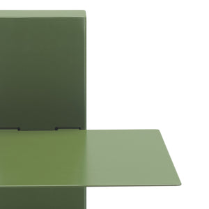 Safavieh Stewartby Spine Tower Shelf Slim Iron Frame 12 Vertical Storage For Small Spaces GARDEN GREEN HZ9496