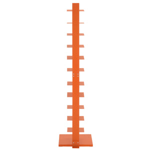Safavieh Stewartby Spine Tower Shelf Slim Iron Frame 12 Vertical Storage For Small Spaces ORANGE HZ9497