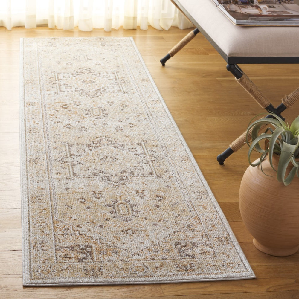Safavieh Hazel Area Rug - Luxurious Transitional Design For Enhanced Style And Comfort In Any Space Beige ,Brown 50% Polyester,50% Polypropylene Hzl500b-8