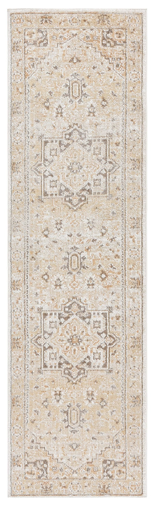 Safavieh Hazel Transitional Area Rug Runner - Elegant Turkish Design For Sophisticated Home Decor & Comfort Beige ,Brown 50% Polyester,50% Polypropylene Hzl500b-28
