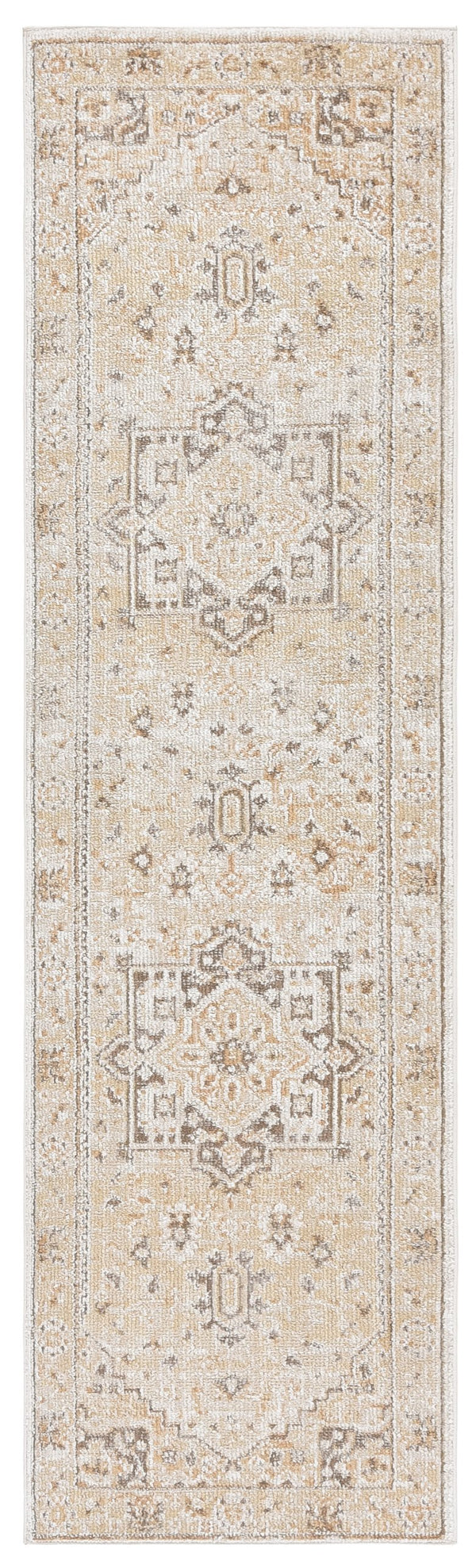 Safavieh Hazel Transitional Area Rug Runner - Elegant Turkish Design For Sophisticated Home Decor & Comfort Beige ,Brown 50% Polyester,50% Polypropylene Hzl500b-28