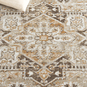 Safavieh Hazel Transitional Area Rug Runner - Elegant Turkish Design For Sophisticated Home Decor & Comfort Beige ,Brown 50% Polyester,50% Polypropylene Hzl500b-5