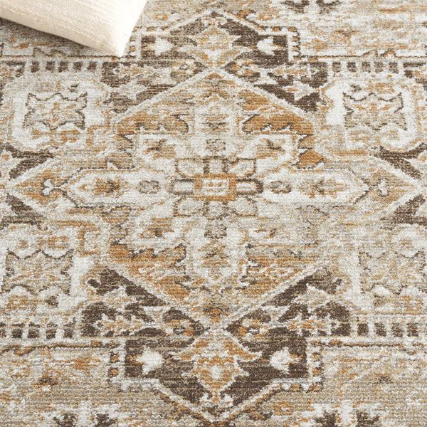 Safavieh Hazel Transitional Area Rug Runner - Elegant Turkish Design For Sophisticated Home Decor & Comfort Beige ,Brown 50% Polyester,50% Polypropylene Hzl500b-5
