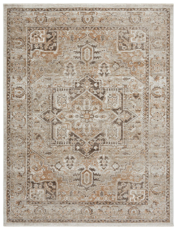 Safavieh Hazel Area Rug - Luxurious Transitional Design For Enhanced Style And Comfort In Any Space Beige ,Brown 50% Polyester,50% Polypropylene Hzl500b-8