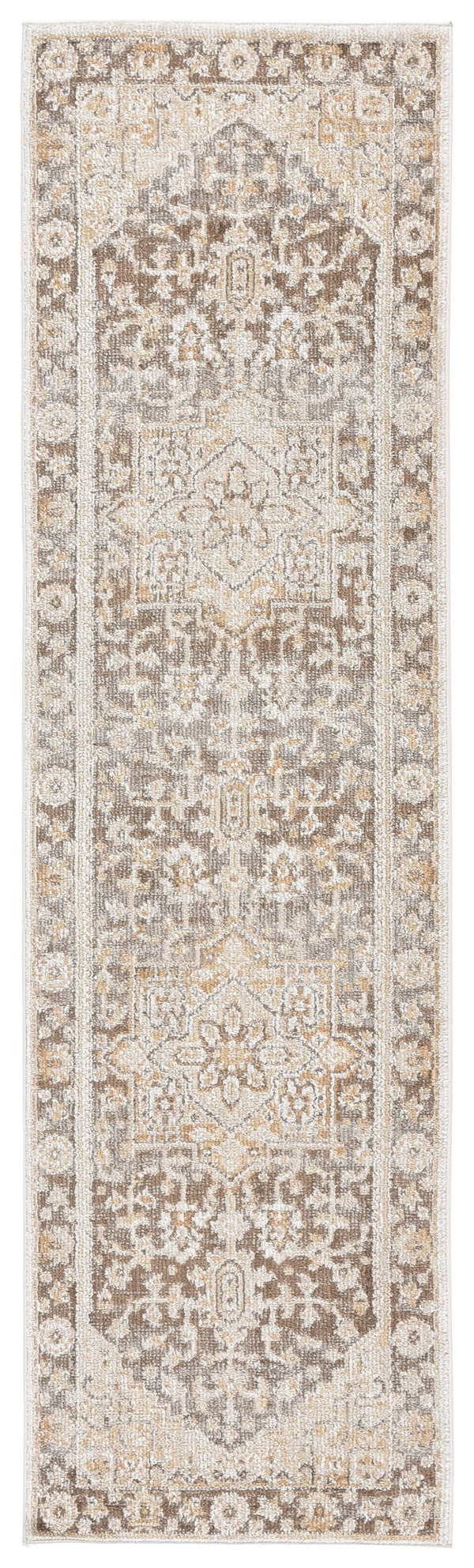 Safavieh Hazel Transitional Area Rug Runner - Elegant Turkish Design For Sophisticated Home Decor & Comfort Gold ,Brown 50% Polyester,50% Polypropylene Hzl500d-28