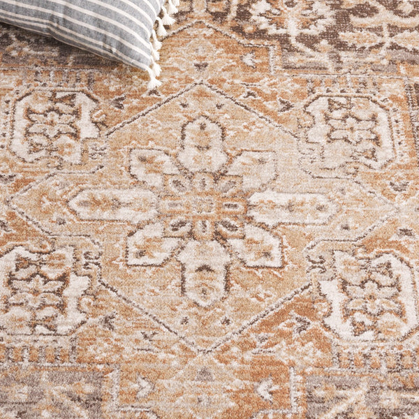 Safavieh Hazel Transitional Area Rug Runner - Elegant Turkish Design For Sophisticated Home Decor & Comfort Gold ,Brown 50% Polyester,50% Polypropylene Hzl500d-5