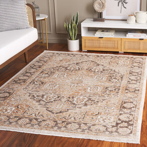 Safavieh Hazel Area Rug - Luxurious Transitional Design For Enhanced Style And Comfort In Any Space Gold ,Brown 50% Polyester,50% Polypropylene Hzl500d-4