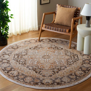 Safavieh Hazel Area Rug - Luxurious Transitional Design For Enhanced Style And Comfort In Any Space Gold ,Brown 50% Polyester,50% Polypropylene Hzl500d-4