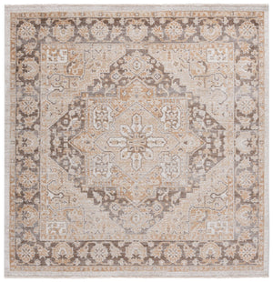 Safavieh Hazel Transitional Area Rug Runner - Elegant Turkish Design For Sophisticated Home Decor & Comfort Gold ,Brown 50% Polyester,50% Polypropylene Hzl500d-6sq