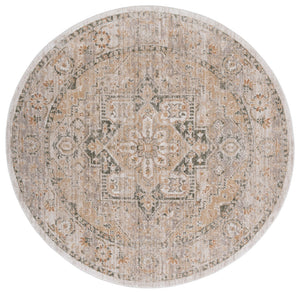 Safavieh Hazel Area Rug - Luxurious Transitional Design For Enhanced Style And Comfort In Any Space Taupe ,Green 50% Polyester,50% Polypropylene Hzl500e-9