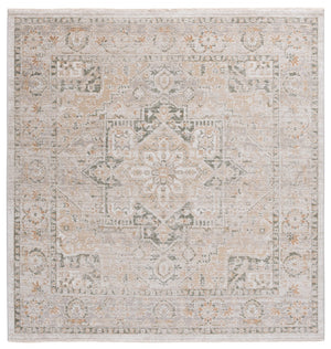 Safavieh Hazel Area Rug - Luxurious Transitional Design For Enhanced Style And Comfort In Any Space Taupe ,Green 50% Polyester,50% Polypropylene Hzl500e-9