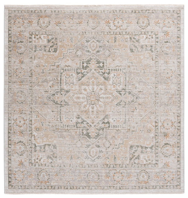 Safavieh Hazel Area Rug - Luxurious Transitional Design For Enhanced Style And Comfort In Any Space Taupe ,Green 50% Polyester,50% Polypropylene Hzl500e-9