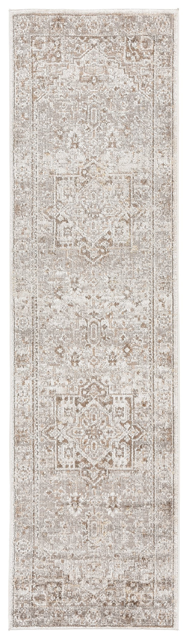 Safavieh Hazel Transitional Area Rug Runner - Elegant Turkish Design For Sophisticated Home Decor & Comfort Brown ,Ivory 50% Polyester,50% Polypropylene Hzl500t-28