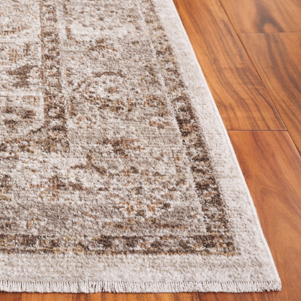 Safavieh Hazel Area Rug - Luxurious Transitional Design For Enhanced Style And Comfort In Any Space Brown ,Ivory 50% Polyester,50% Polypropylene Hzl500t-4