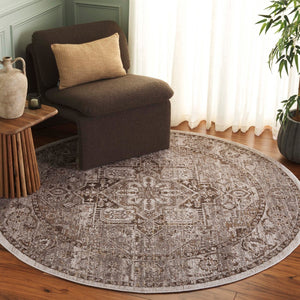 Safavieh Hazel Area Rug - Luxurious Transitional Design For Enhanced Style And Comfort In Any Space Brown ,Ivory 50% Polyester,50% Polypropylene Hzl500t-4