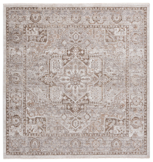 Safavieh Hazel Transitional Area Rug Runner - Elegant Turkish Design For Sophisticated Home Decor & Comfort Brown ,Ivory 50% Polyester,50% Polypropylene Hzl500t-6sq
