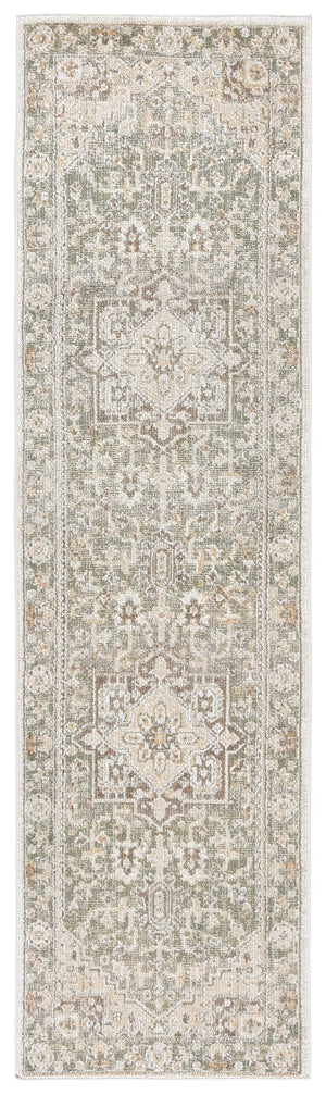 Safavieh Hazel Area Rug - Luxurious Transitional Design For Enhanced Style And Comfort In Any Space Green ,Brown 50% Polyester,50% Polypropylene Hzl500y-4