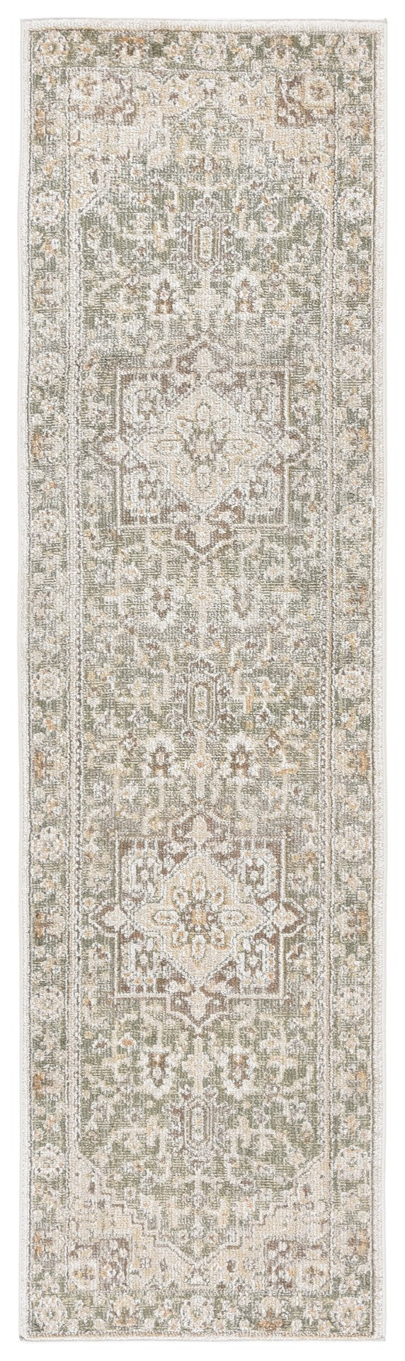 Safavieh Hazel Area Rug - Luxurious Transitional Design For Enhanced Style And Comfort In Any Space Green ,Brown 50% Polyester,50% Polypropylene Hzl500y-4