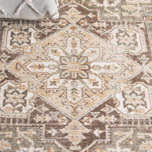 Safavieh Hazel Transitional Area Rug Runner - Elegant Turkish Design For Sophisticated Home Decor & Comfort Green ,Brown 50% Polyester,50% Polypropylene Hzl500y-5