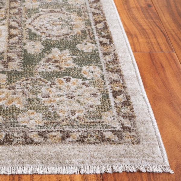 Safavieh Hazel Area Rug - Luxurious Transitional Design For Enhanced Style And Comfort In Any Space Green ,Brown 50% Polyester,50% Polypropylene Hzl500y-4