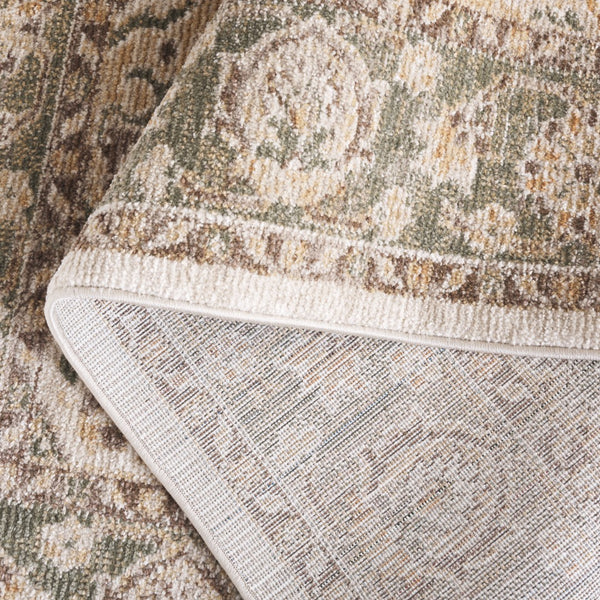 Safavieh Hazel Area Rug - Luxurious Transitional Design For Enhanced Style And Comfort In Any Space Green ,Brown 50% Polyester,50% Polypropylene Hzl500y-4