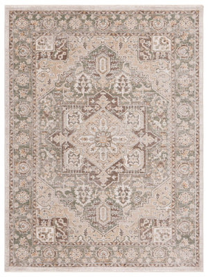 Safavieh Hazel Transitional Area Rug Runner - Elegant Turkish Design For Sophisticated Home Decor & Comfort Green ,Brown 50% Polyester,50% Polypropylene Hzl500y-5