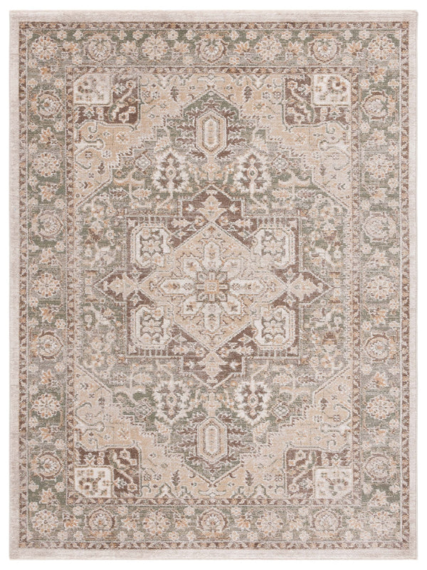 Safavieh Hazel Transitional Area Rug Runner - Elegant Turkish Design For Sophisticated Home Decor & Comfort Green ,Brown 50% Polyester,50% Polypropylene Hzl500y-5