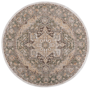 Safavieh Hazel Transitional Area Rug Runner - Elegant Turkish Design For Sophisticated Home Decor & Comfort Green ,Brown 50% Polyester,50% Polypropylene Hzl500y-6r