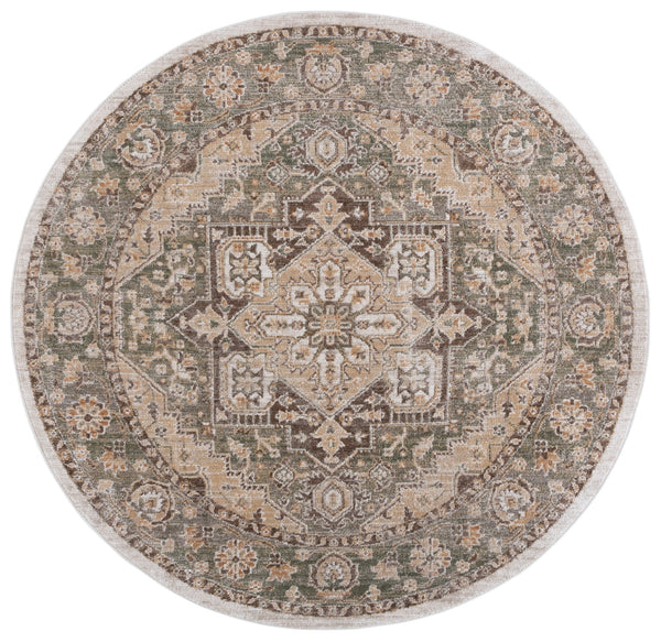 Safavieh Hazel Transitional Area Rug Runner - Elegant Turkish Design For Sophisticated Home Decor & Comfort Green ,Brown 50% Polyester,50% Polypropylene Hzl500y-6r