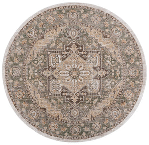 Safavieh Hazel Area Rug - Luxurious Transitional Design For Enhanced Style And Comfort In Any Space Green ,Brown 50% Polyester,50% Polypropylene Hzl500y-4