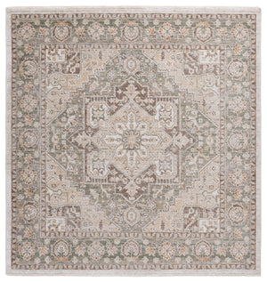 Safavieh Hazel Transitional Area Rug Runner - Elegant Turkish Design For Sophisticated Home Decor & Comfort Green ,Brown 50% Polyester,50% Polypropylene Hzl500y-6sq