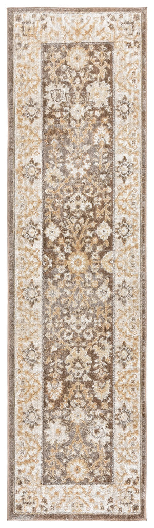 Safavieh Hazel Transitional Area Rug - Elegant Brown And Ivory Design, Durable Power Loomed Turkish Craftsmanship Brown ,Ivory 50% Polyester,50% Polypropylene Hzl502t-28
