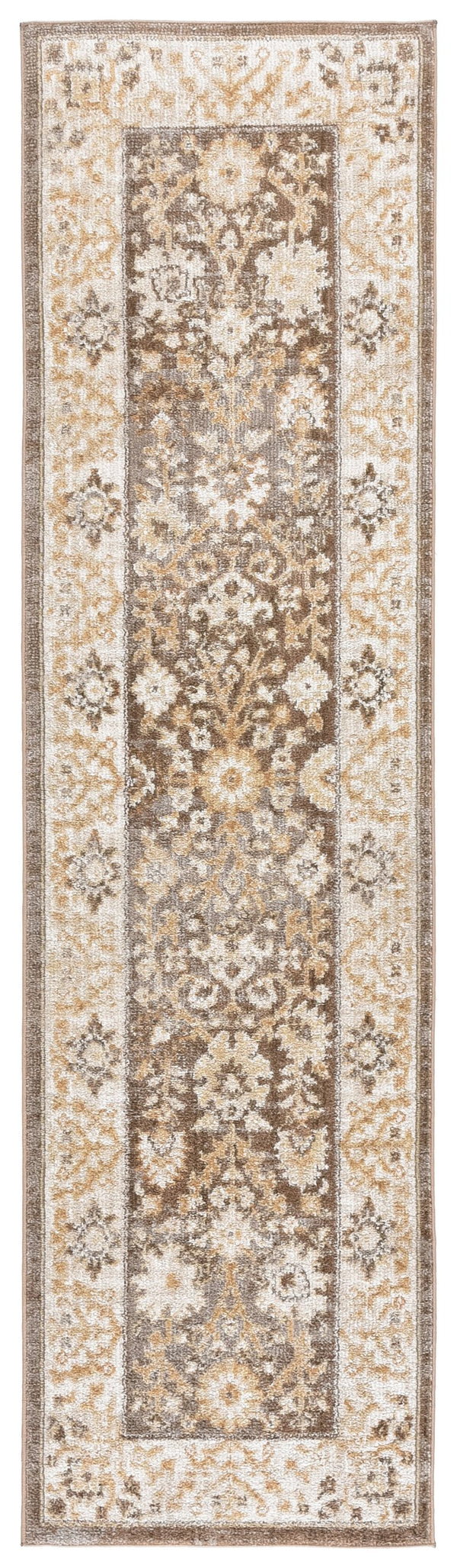 Safavieh Hazel Transitional Area Rug - Elegant Brown And Ivory Design, Durable Power Loomed Turkish Craftsmanship Brown ,Ivory 50% Polyester,50% Polypropylene Hzl502t-28