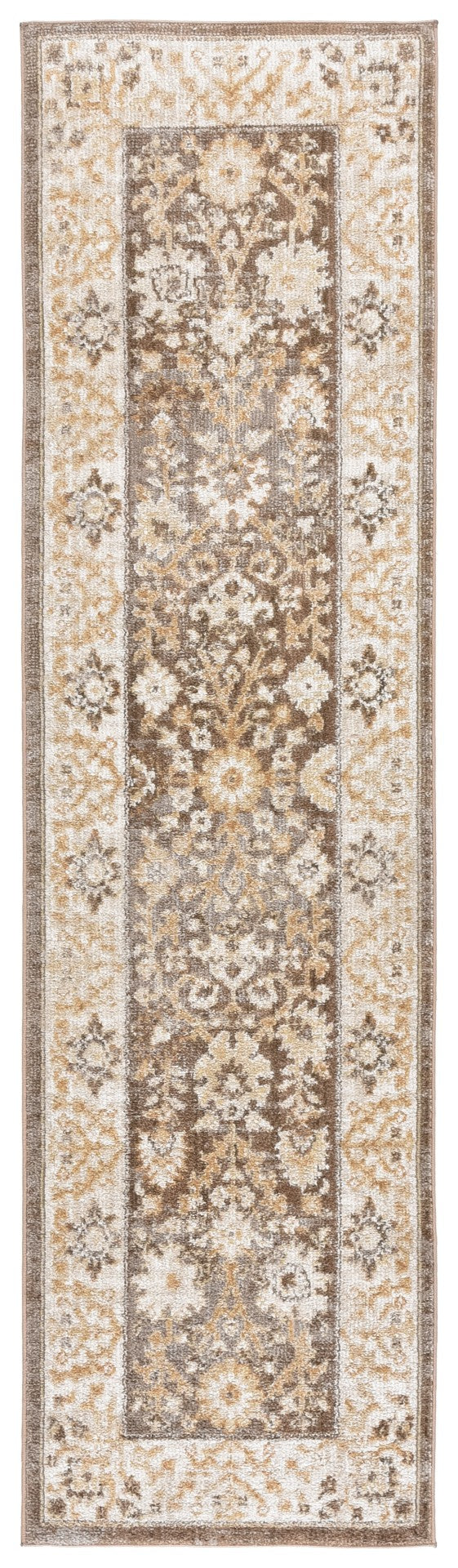 Safavieh Hazel Elegant Transitional Area Rug With Botanical Motifs - Luxurious Comfort For Any Space Brown ,Ivory 50% Polyester,50% Polypropylene Hzl502t-4