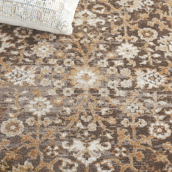 Safavieh Hazel Transitional Area Rug - Elegant Brown And Ivory Design, Durable Power Loomed Turkish Craftsmanship Brown ,Ivory 50% Polyester,50% Polypropylene Hzl502t-5