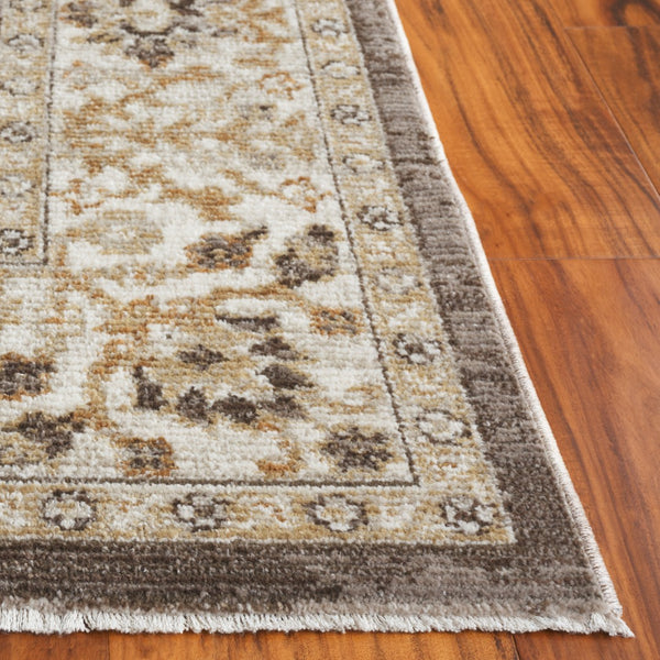 Safavieh Hazel Elegant Transitional Area Rug With Botanical Motifs - Luxurious Comfort For Any Space Brown ,Ivory 50% Polyester,50% Polypropylene Hzl502t-4